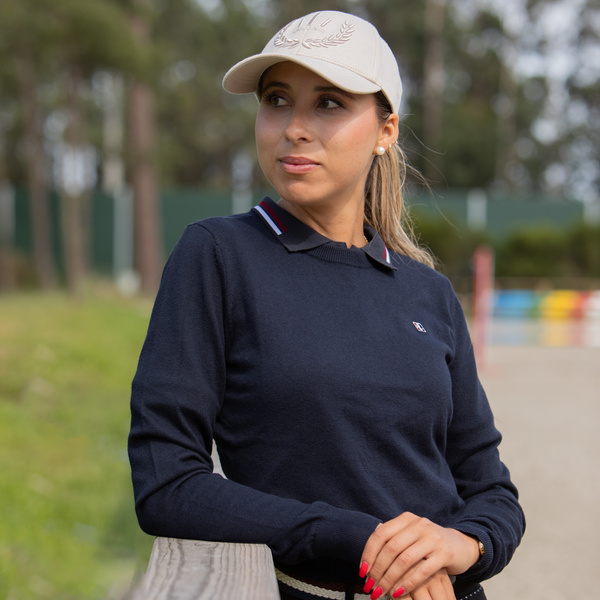 DamskI sweterek Kingsland Classic Ladies O-Neck pullover - granatowy