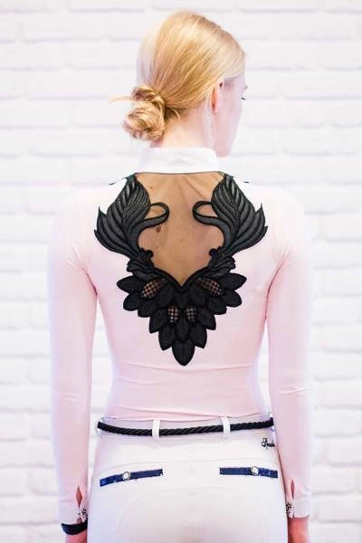 Koszula konkursowa Fleur de Lys Equestrian Edelweiss - różowa