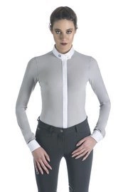 Damska koszula konkursowa z długim rękawem Ego7 Polo ML - szara