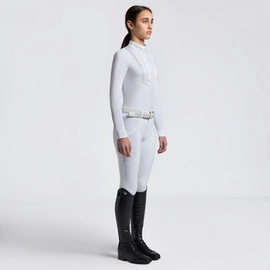 Dziewczęca koszula konkursowa Cavalleria Toscana - biała