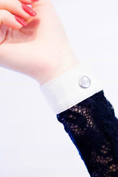 Koszula konkursowa Fleur de Lys Equestrian Flash - granatowa