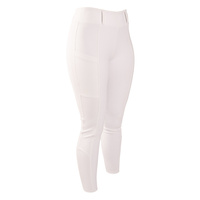Damskie legginsy Kentucky Classic z kolanowym lejem - białe