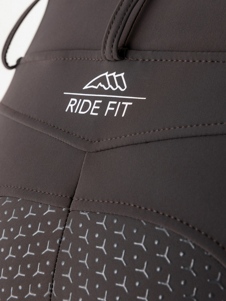 Legginsy z wysokim stanem Equiline Steref - ciemny brąz