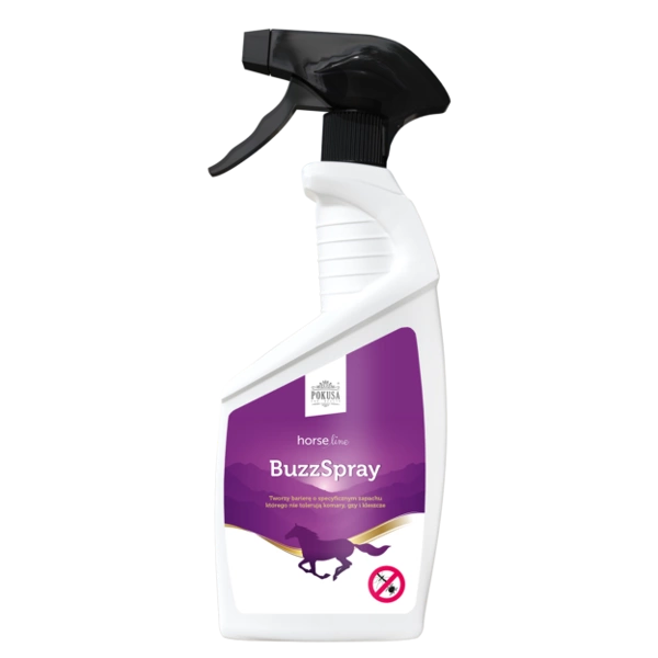 HorseLine BuzzSpray 700ml - naturalny preparat pomagający utrzymać kleszcze, komary i gzy z dala od koni