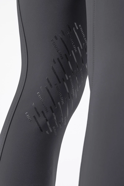 Męskie bryczesy Equiline Bartek z lejem kolanowym BX-TECH - szare