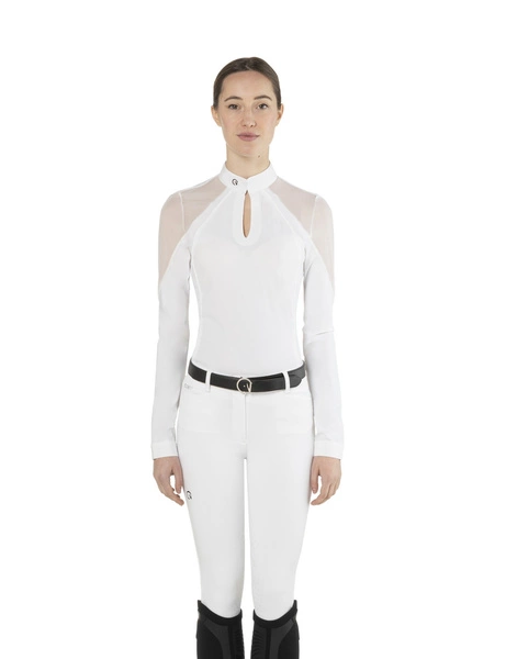 Damska koszula konkursowa z długim rękawem Ego7 Teresa - biała