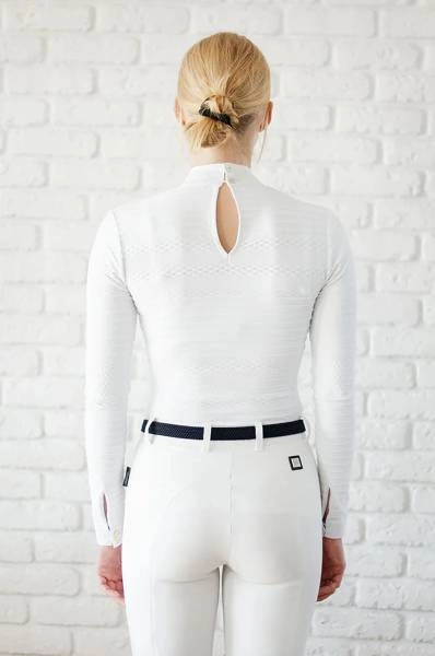 Koszula konkursowa Fleur de Lys Equestrian Violet - biała