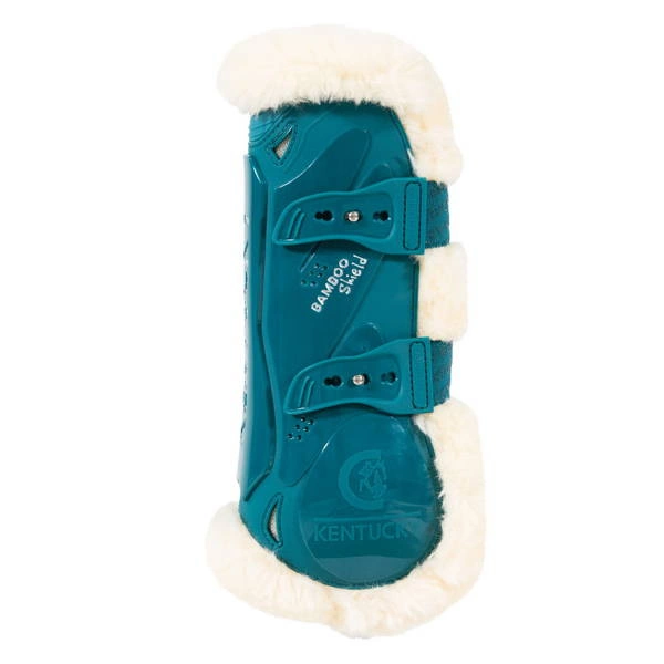 Kentucky Bamboo Vegan Sheepskin Tendon Boots Elastic na przednie nogi - szmaragdowe
