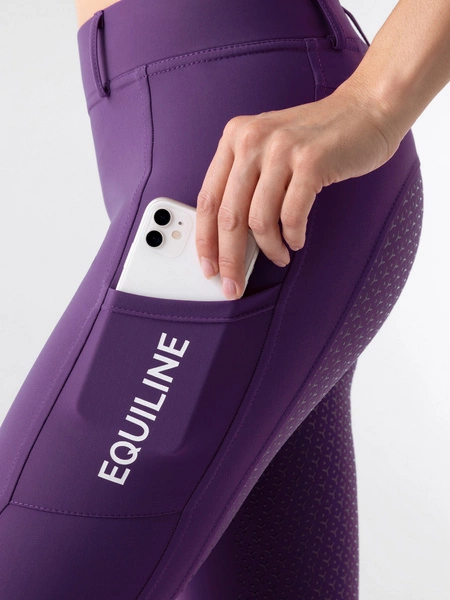 Legginsy z wysokim stanem Equiline Steref - fioletowe
