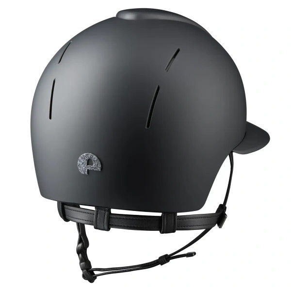 Kask KEP Smart NOVA POLO Textile Star Silver - czarny z czarnymi paskami
