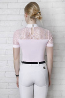 Koszula konkursowa Fleur de Lys Equestrian Cristall Short -  różowa
