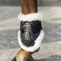 Kentucky Vegan Sheepskin Young Horse Fetlock na zadnie nogi - czarne
