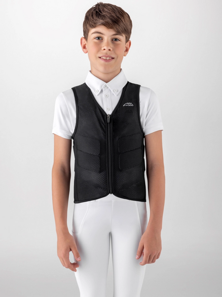 Dziecięca kamizelka ochronna Equiline XCUDO unisex - czarna