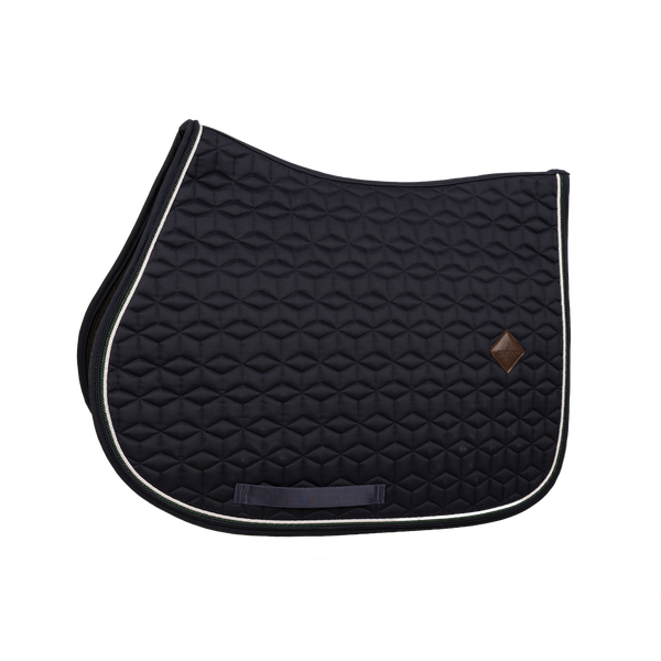 Kentucky czaprak Classic Custom - granatowy z zielono-białym sznureczkiem