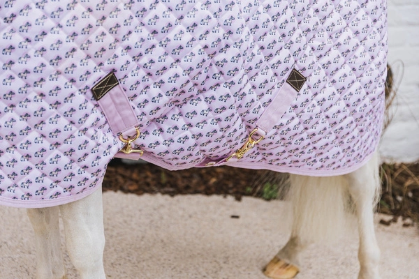 Kentucky derka stajenna Show Rug Sammy 160 g - różowa w koniki