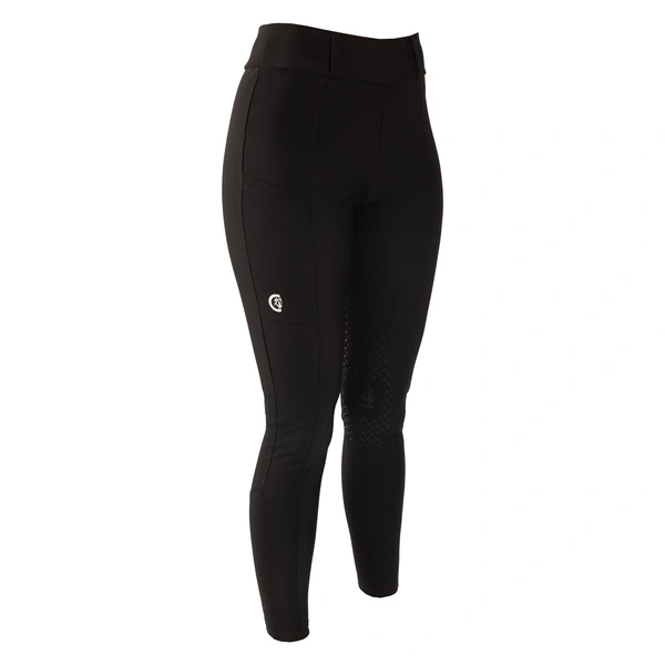 Damskie legginsy Kentucky Classic z kolanowym lejem - czarne