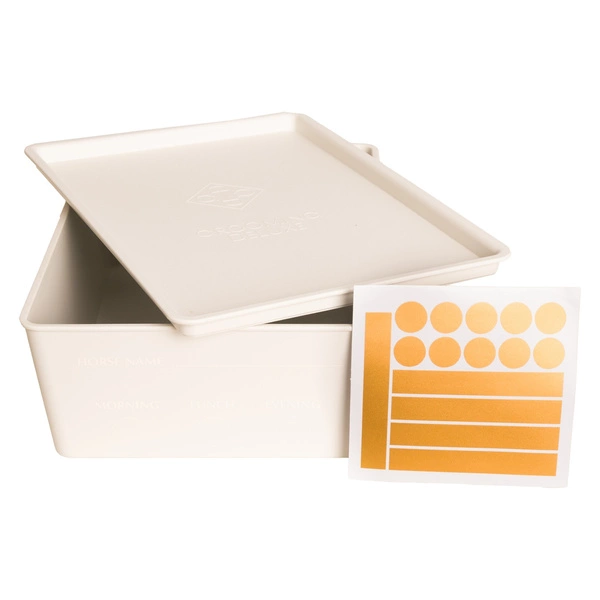 Pudełko na paszę z pokrywką 3,5 L Kentucky - białe