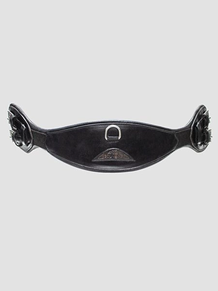 Anatomiczny popręg ujeżdżeniowy z elastyczną wstawką Equiline - czarny