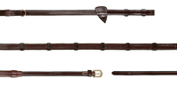 Gumowe wodze z 7 stoperami 1/2" Howlett Dy'on D Collection - brązowe