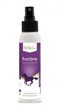 HorseLine BuzzSpray 100ml - naturalny preparat pomagający utrzymać kleszcze, komary i gzy z dala od koni