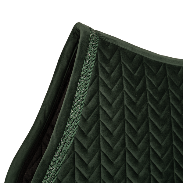 Kentucky czaprak Velvet Fishbone Plaited Glitter Rope - ciemny zielony