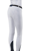 Damskie bryczesy Eqode by Equiline Delma z lejem kolanowym Q-Grip - białe