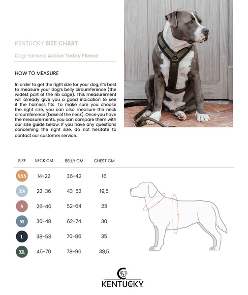 Szelki dla psa Kentucky Active Teddy Fleece- czarne