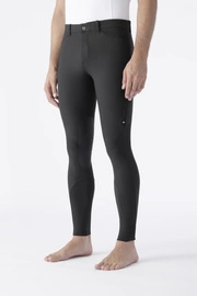 Męskie bryczesy Equiline Willow lej kolanowy X-Grip - czarne