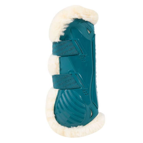 Kentucky Bamboo Vegan Sheepskin Tendon Boots Elastic na przednie nogi - szmaragdowe