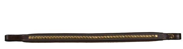 Prosty naczółek Dy'on D Collection ze złotą kostką - brązowy