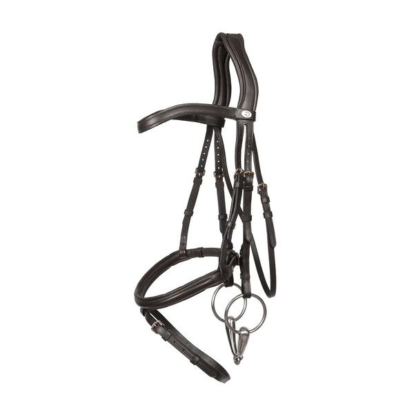 Ogłowie Dy'on New English Flash Noseband Bridle - Soft Collection - czarne