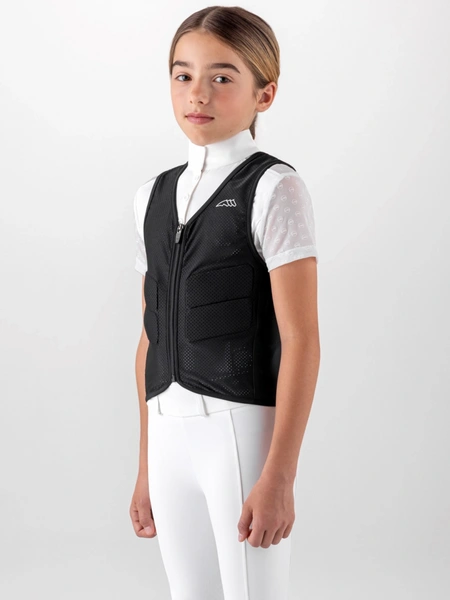 Dziecięca kamizelka ochronna Equiline XCUDO unisex - czarna