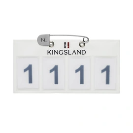 Numerek startowy Kingsland Classic 4-pocket Number plate, 2 szt. - biały
