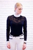 Koszula konkursowa Fleur de Lys Equestrian Flash - granatowa