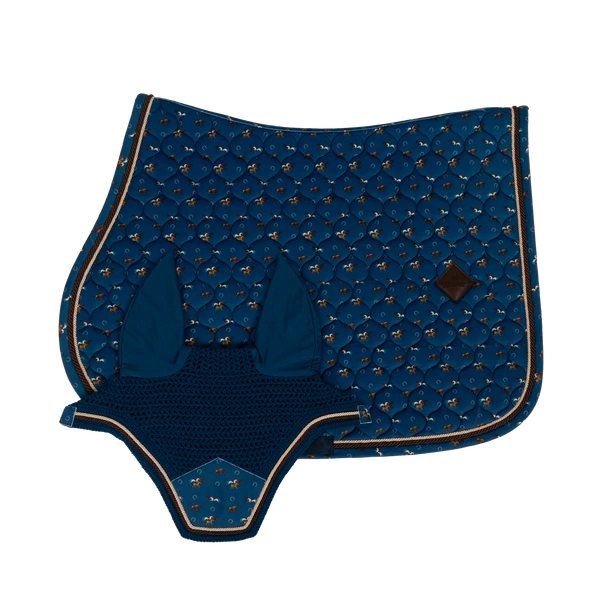 Kentucky czaprak Velvet Horse printing - granatowy