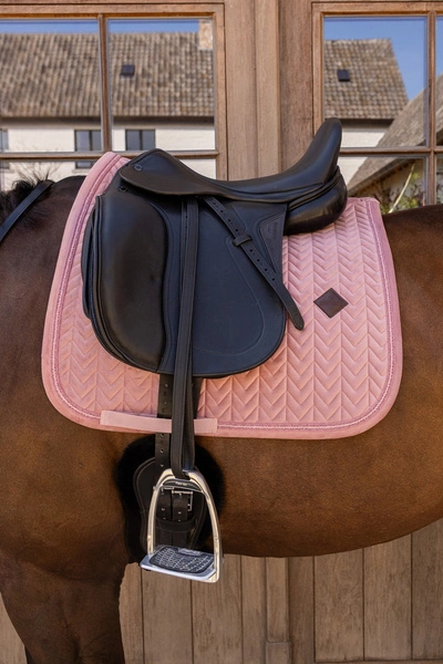 Kentucky czaprak Velvet Mini Pearls - różowy