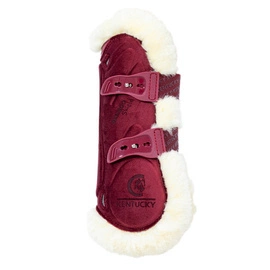 Kentucky Ochraniacze Bamboo Vegan Sheepskin Tendon Boots Elastic Velvet na przednie nogi - bordo