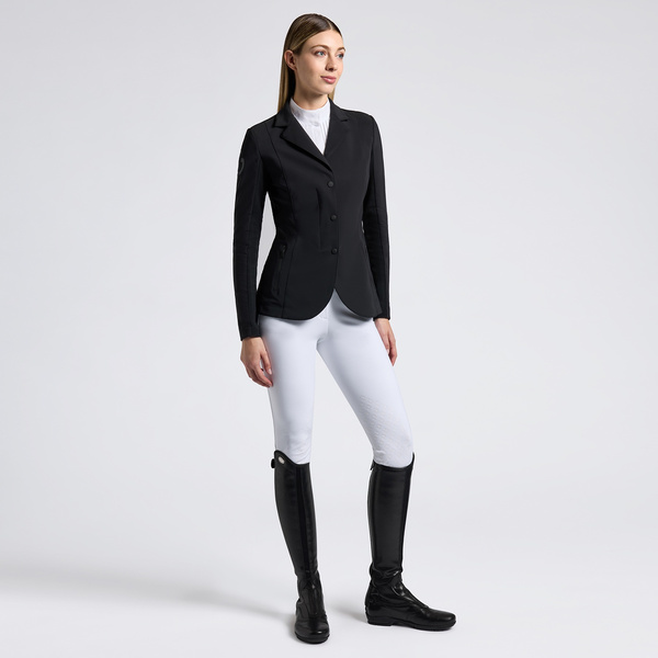 Damski frak R-EVO Light Tech Knit Zip Cavalleria Toscana GGD037 - czarny