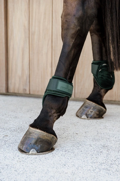 Kentucky Ochraniacze Young Horse Fetlock Velvet na zadnie nogi - ciemna zieleń