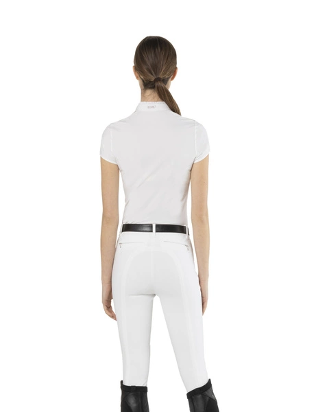 Damska koszula konkursowa z krótkim rękawem Ego7 Nina - biała