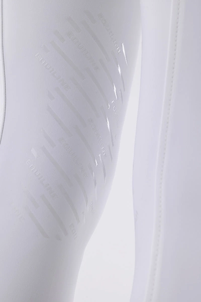 Damskie bryczesy Equiline Cornek z lejem kolanowym BX-TECH - białe