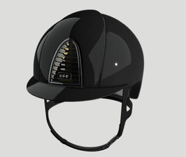 Kask KEP Cromo 2.0 Shine with Black Mirrors and Crystals - czarny z czarnymi paskami