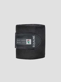 Bandaże treningowe elastyczno-polarowe Equiline - czarne