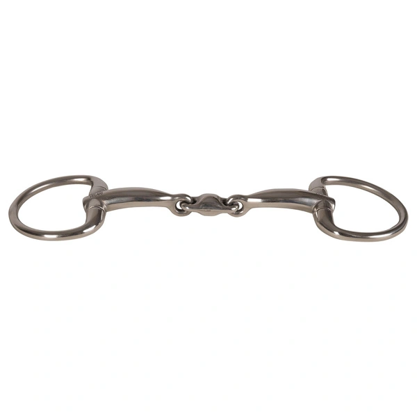 Velari wędzidło Eggbutt Double Jointed Stainless Steel 14 mm