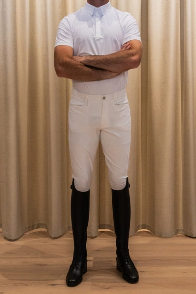 Męska koszula konkursowa z krótkim rękawem Kentucky Classic - biała