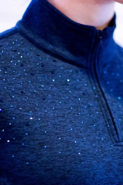 Koszulka treningowa Fleur de Lys Equestrian Bluebell - niebieski melanż