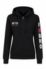 Bluza #FebroTeam z haftem na rękawie - czarna z różowymi detalami