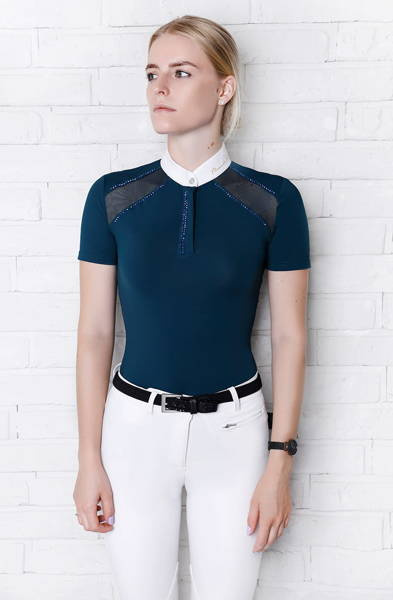 Koszula konkursowa Fleur de Lys Poppy Short - granatowa