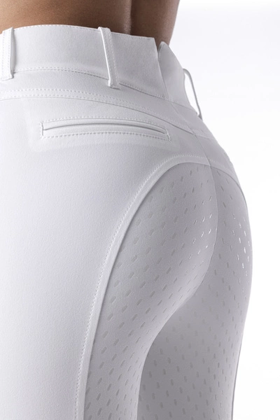 Bryczesy z wysokim stanem Equiline Arlette - białe