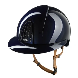 Kask KEP Smart NOVA POLO Polish - granatowy z beżowymi paskami